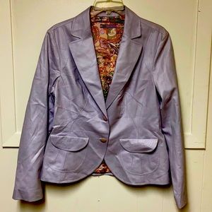 French Designer Beautiful Shimmery Light Lilac Blazer NeverUsed Made in France